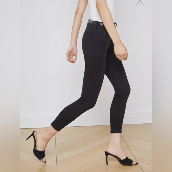 L’agence Margot Skinny Jean, Noir Black Size 26 High Rise - Picture 2 of 12
